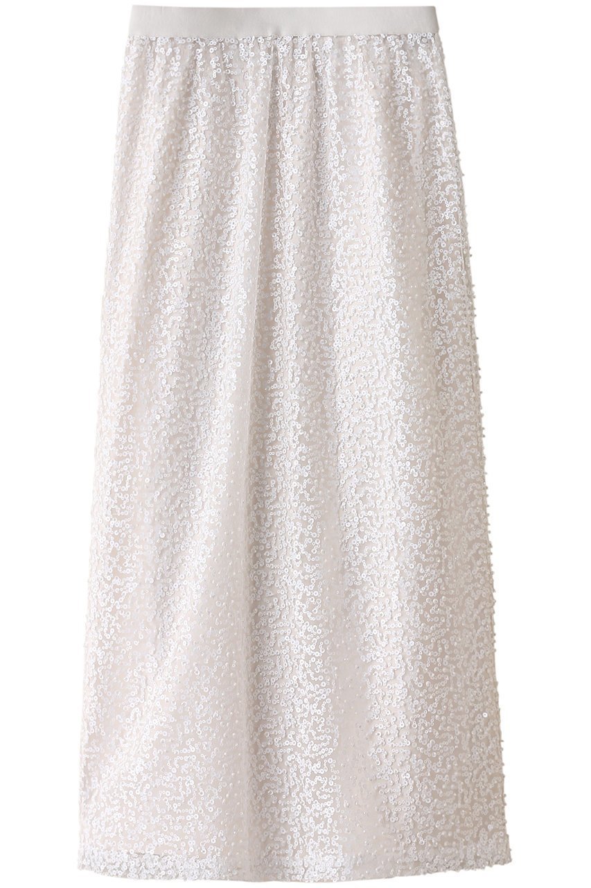 【マリリンムーン/MARILYN MOON】の【SOI-MeME】スパングルビーズスカート インテリア・キッズ・メンズ・レディースファッション・服の通販 founy(ファニー) 　ファッション　Fashion　レディースファッション　Fashion for Women　スカート　Skirts　ショート　Short, Short Length　スウェット / スエット　Sweatshirt, Sweatwear　スニーカー　Sneakers, Trainers　ダウン　Down, Puffer　フォルム　Silhouette, Form　リュクス　Luxury, Elegant, High-End, Chic　リラックス　Relax, Relaxed Fit　ロング　Long, Long-Length　オフホワイト|ID: prp329100004049543 ipo3291000000032894407