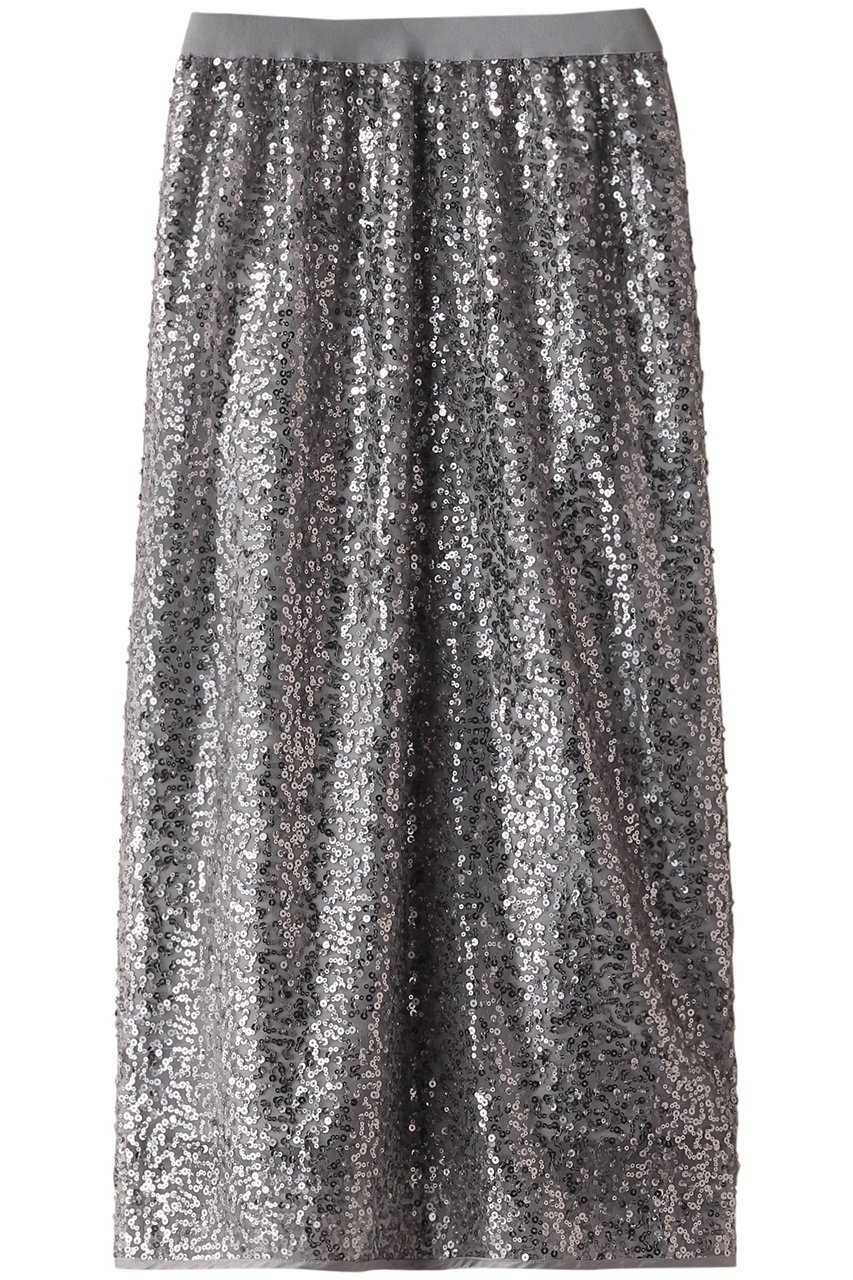 【マリリンムーン/MARILYN MOON】の【SOI-MeME】スパングルビーズスカート インテリア・キッズ・メンズ・レディースファッション・服の通販 founy(ファニー) 　ファッション　Fashion　レディースファッション　Fashion for Women　スカート　Skirts　ショート　Short, Short Length　スウェット / スエット　Sweatshirt, Sweatwear　スニーカー　Sneakers, Trainers　ダウン　Down, Puffer　フォルム　Silhouette, Form　リュクス　Luxury, Elegant, High-End, Chic　リラックス　Relax, Relaxed Fit　ロング　Long, Long-Length　グレー|ID: prp329100004049543 ipo3291000000036831717