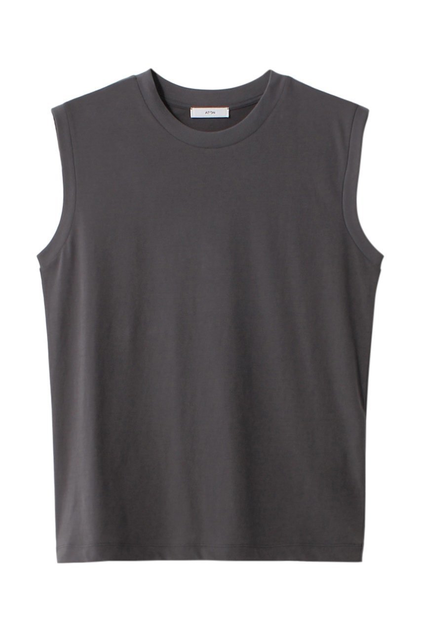 【エイトン/ATON】のFRESCA ヌバック タンクトップ インテリア・キッズ・メンズ・レディースファッション・服の通販 founy(ファニー) 　ファッション　Fashion　レディースファッション　Fashion for Women　トップス・カットソー　Cut & Sew Tops　キャミソール&ノースリーブ　Camisoles & Sleeveless Tops　シャツ・ブラウス・オフィスカジュアル　Elegant Blouses & Button-Ups　ロングTシャツ・Tシャツ　Longline T-Shirts & Tees　カットソー・ベーシックTシャツ　Cut-and-Sewn Tops / Stretch Tees & Basics　なめらか　Smooth, Silky Texture　インド　Indian Textile　インナー　Innerwear　キャミソール　Camisole, Spaghetti Strap Top　シンプル　Simple, Minimal　タンク　Tank Top, Sleeveless Top　バランス　Balance, Style Balance　レギュラー　Regular, Standard Fit　チャコールグレー|ID: prp329100004049551 ipo3291000000032895401