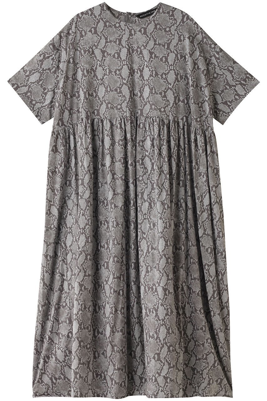 【ミズイロ インド/mizuiro ind】のprint gather OP ワンピース 人気、トレンドファッション・服の通販 founy(ファニー) 　ファッション　Fashion　レディースファッション　Fashion for Women　ワンピース　Dresses　チュニック　Tunic Tops & Dresses　エアリー　Airy Texture　ギャザー　Gathered, Ruffled　シアー　Sheer, See-Through　スニーカー　Sneakers, Trainers　チュニック　Tunic, Long Top　パイソン　Python, Snakeskin Pattern　ロング　Long, Long-Length　半袖　Short Sleeve, Half Sleeve　 other-1|ID: prp329100004049569 ipo3291000000032896632