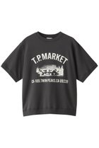 【シンゾーン/Shinzone】のT.P.MARKET ハーフスリーブスウェット 人気、トレンドファッション・服の通販 founy(ファニー) ファッション Fashion レディースファッション WOMEN トップス・カットソー Tops/Tshirt シャツ/ブラウス Shirts/Blouses パーカ Sweats ロング / Tシャツ T-Shirts スウェット Sweat カットソー Cut and Sewn グラフィック Graphic スウェット Sweat センター Center デニム Denim thumbnail グレー|ID: prp329100004050130 ipo3291000000027173791