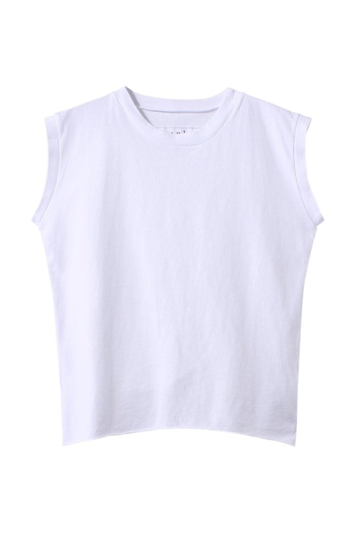 【フランク&アイリーン/Frank&Eileen】のVINTAGE JERSEY ノースリーブカットソー インテリア・キッズ・メンズ・レディースファッション・服の通販 founy(ファニー) https://founy.com/ ファッション Fashion レディースファッション Fashion for Women トップス・カットソー Cut & Sew Tops キャミソール&ノースリーブ Camisoles & Sleeveless Tops シャツ・ブラウス・オフィスカジュアル Elegant Blouses & Button-Ups ロングTシャツ・Tシャツ Longline T-Shirts & Tees カットソー・ベーシックTシャツ Cut-and-Sewn Tops / Stretch Tees & Basics キャミソール Camisole, Spaghetti Strap Top シンプル Simple, Minimal タンク Tank Top, Sleeveless Top デニム Denim, Jeans Material ボトム Bottoms, Lower Wear 定番 Standard, Basic Item |ID: prp329100004050674 ipo3291000000036969435
