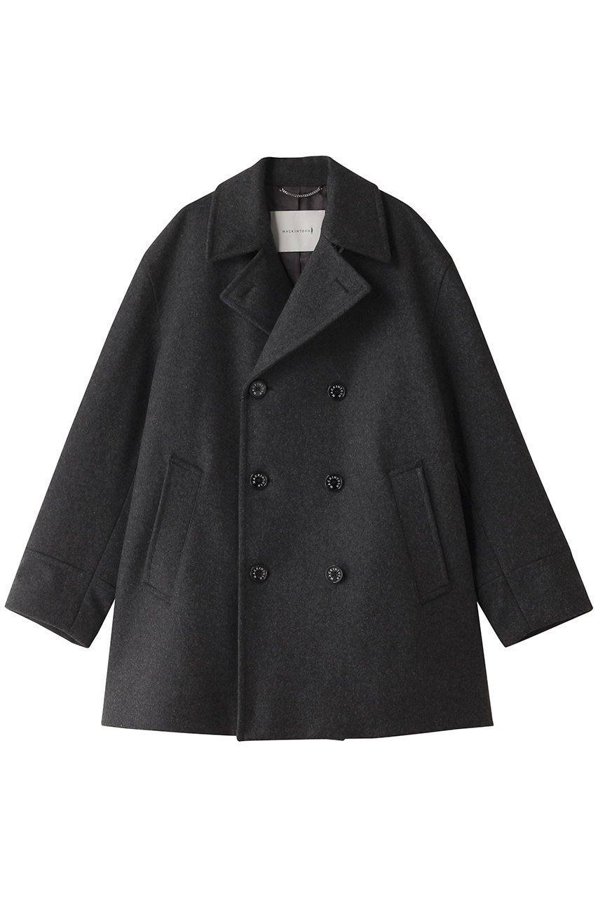 【マッキントッシュ/MACKINTOSH / MEN】の【MEN】HUMBIE スリムフィット ライトメルトン Pコート インテリア・キッズ・メンズ・レディースファッション・服の通販 founy(ファニー) 　ファッション　Fashion　メンズファッション　Fashion for Men　クラシカル　Classical, Vintage-Inspired　ショート　Short, Short Length　シンプル　Simple, Minimal　スリム　Slim, Slim Fit　フィット　Fit, Slim Fit　メルトン　Melton, Heavy Wool　定番　Standard, Basic Item　A/W・秋冬　Autumn/Winter　チャコール|ID: prp329100004050681 ipo3291000000035960386