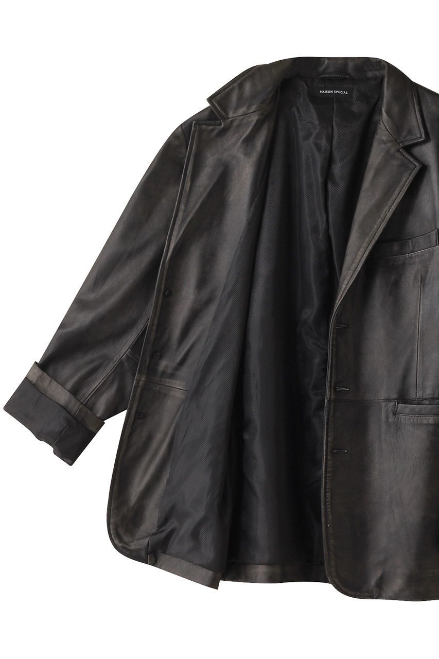【メゾンスペシャル/MAISON SPECIAL】のLeather Tailored Jacket/レザーテーラードジャケット 人気、トレンドファッション・服の通販 founy(ファニー) 　ファッション　Fashion　レディースファッション　WOMEN　アウター　Coat Outerwear　ジャケット　Jackets　テーラードジャケット　Tailored Jackets　ジャケット　Jacket　スポーティ　Sporty　チェック　Check　other-7|ID: prp329100004050691 ipo3291000000031427646