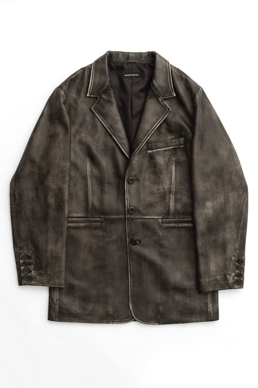 【メゾンスペシャル/MAISON SPECIAL】のLeather Tailored Jacket/レザーテーラードジャケット インテリア・キッズ・メンズ・レディースファッション・服の通販 founy(ファニー) 　ファッション　Fashion　レディースファッション　Fashion for Women　アウター　Coat / Outerwear Collection　レディースジャケット・軽アウター　Jackets　テーラードジャケット / 通勤・きれいめスタイル　Tailored Jackets & Blazers　ジャケット　Jacket, Outerwear　スポーティ　Sporty, Casual Athletic　チェック　Check, Plaid, Tartan　D.BRN(ダークブラウン)|ID: prp329100004050691 ipo3291000000032927411