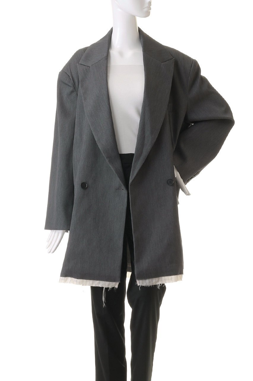 【メゾンスペシャル/MAISON SPECIAL】のStitch Too Big Jacket/ステッチトゥービッグジャケット 人気、トレンドファッション・服の通販 founy(ファニー) 　ファッション　Fashion　レディースファッション　Fashion for Women　アウター　Coat / Outerwear Collection　レディースジャケット・軽アウター　Jackets　インナー　Innerwear　ジャケット　Jacket, Outerwear　ストライプ　Stripe, Striped Pattern　ストレッチ　Stretch, Stretchy Fabric　セットアップ　Set-Up, Coordinated Outfit　ビッグ　Big, Oversized　フロント　Front, Front Design　ミニスカート　Mini Skirt, Short Skirt　ワイド　Wide, Wide Fit　おすすめ　Recommended / Our Picks　エレガント 上品　Elegant　other-7|ID: prp329100004050692 ipo3291000000032952515