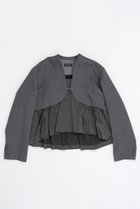 【メゾンスペシャル/MAISON SPECIAL】のSatin Peplum Jacket/サテンペプラムジャケット GRY(グレー)|ID:prp329100004050693