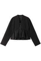 【メゾンスペシャル/MAISON SPECIAL】のSatin Peplum Jacket/サテンペプラムジャケット 人気、トレンドファッション・服の通販 founy(ファニー) ファッション Fashion レディースファッション Fashion for Women アウター Coat / Outerwear Collection レディースジャケット・軽アウター Jackets おすすめ Recommended / Our Picks オケージョン Occasion Wear カーディガン Cardigan, Knitwear サテン Satin, Glossy Fabric ジャケット Jacket, Outerwear ダブル Double, Double-Breasted ドッキング Docking, Mixed Material フレア Flare, Flared ボトム Bottoms, Lower Wear ワイド Wide, Wide Fit thumbnail BLK(ブラック)|ID: prp329100004050693 ipo3291000000036604114