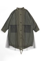 【メゾンスペシャル/MAISON SPECIAL】のReversible Tulle Mod Coat/リバーシブルチュールモッズコート 人気、トレンドファッション・服の通販 founy(ファニー) ファッション Fashion レディースファッション WOMEN アウター Coat Outerwear コート Coats モッズ/フィールドコート Mods Coats/Field Coats おすすめ Recommend ガーリー Girly チュール Tulle ドッキング Docking フリル Frills ミリタリー Military モッズコート Mod Coat リバーシブル Reversible レオパード Leopard レース Race ロング Long NEW・新作・新着・新入荷 New Arrivals thumbnail KHK(カーキ)|ID: prp329100004050705 ipo3291000000027192243