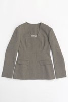 【メゾンスペシャル/MAISON SPECIAL】のCollarless Sharp Jacket/ノーカラーシャープジャケット 人気、トレンドファッション・服の通販 founy(ファニー) ファッション Fashion レディースファッション Fashion for Women アウター Coat / Outerwear Collection レディースジャケット・軽アウター Jackets オケージョン Occasion Wear グラス Glass, Eyewear ジャケット Jacket, Outerwear ストライプ Stripe, Striped Pattern スラックス Slacks, Dress Pants セットアップ Set-Up, Coordinated Outfit エレガント 上品 Elegant |ID:prp329100004050710