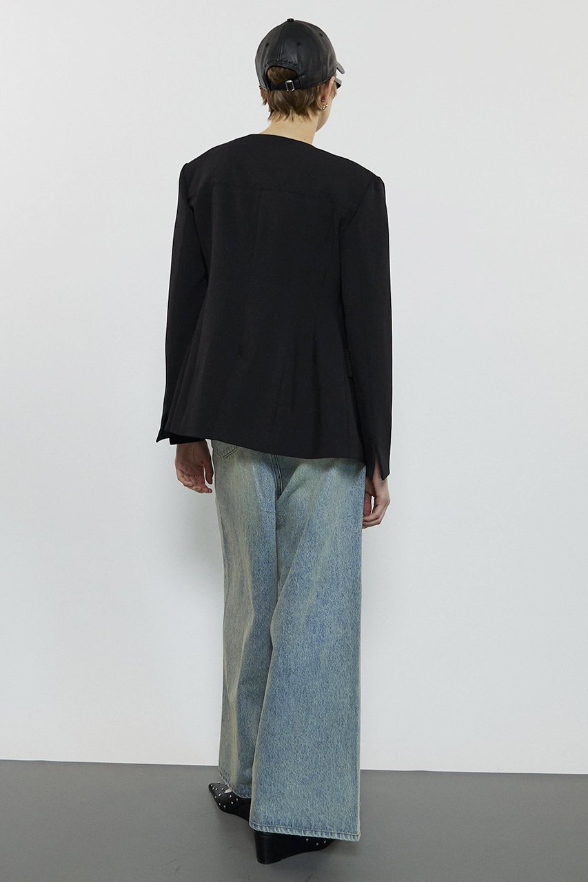 【メゾンスペシャル/MAISON SPECIAL】のCollarless Sharp Jacket/ノーカラーシャープジャケット 人気、トレンドファッション・服の通販 founy(ファニー) 　ファッション　Fashion　レディースファッション　Fashion for Women　アウター　Coat / Outerwear Collection　レディースジャケット・軽アウター　Jackets　オケージョン　Occasion Wear　グラス　Glass, Eyewear　ジャケット　Jacket, Outerwear　ストライプ　Stripe, Striped Pattern　スラックス　Slacks, Dress Pants　セットアップ　Set-Up, Coordinated Outfit　エレガント 上品　Elegant　other-3|ID: prp329100004050710 ipo3291000000032952318