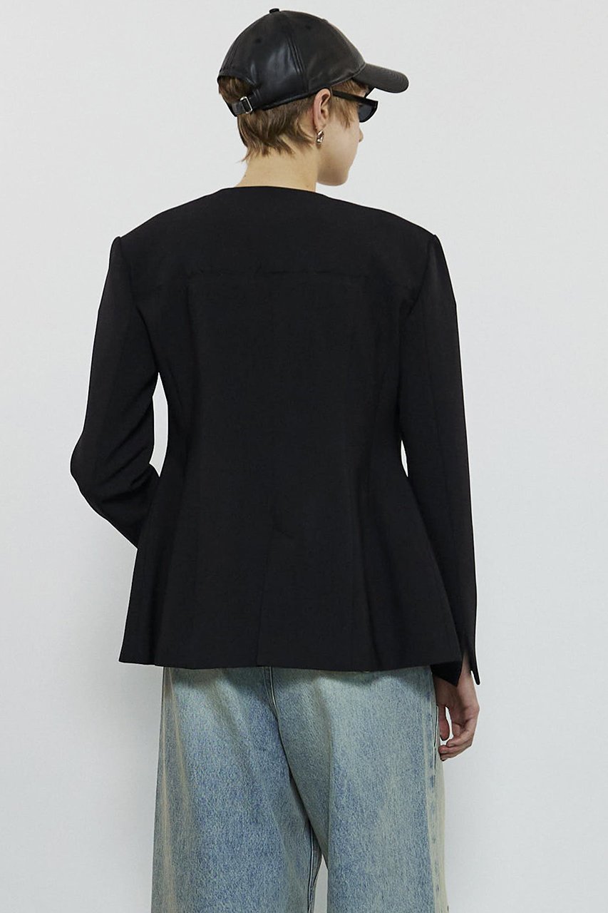 【メゾンスペシャル/MAISON SPECIAL】のCollarless Sharp Jacket/ノーカラーシャープジャケット 人気、トレンドファッション・服の通販 founy(ファニー) 　ファッション　Fashion　レディースファッション　Fashion for Women　アウター　Coat / Outerwear Collection　レディースジャケット・軽アウター　Jackets　オケージョン　Occasion Wear　グラス　Glass, Eyewear　ジャケット　Jacket, Outerwear　ストライプ　Stripe, Striped Pattern　スラックス　Slacks, Dress Pants　セットアップ　Set-Up, Coordinated Outfit　エレガント 上品　Elegant　other-4|ID: prp329100004050710 ipo3291000000032952321