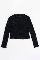 【メゾンスペシャル/MAISON SPECIAL】のShirring Velor Back Zip T-shirt/シャーリングベロアバックジップTシャツ BLK(ブラック)|ID: prp329100004050713 ipo3291000000032916935