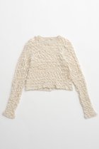 【メゾンスペシャル/MAISON SPECIAL】のShirring Velor Back Zip T-shirt/シャーリングベロアバックジップTシャツ O.WHT(オフホワイト)|ID: prp329100004050713 ipo3291000000032916945