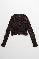 【メゾンスペシャル/MAISON SPECIAL】のShirring Velor Back Zip T-shirt/シャーリングベロアバックジップTシャツ BRN(ブラウン)|ID: prp329100004050713 ipo3291000000036983526