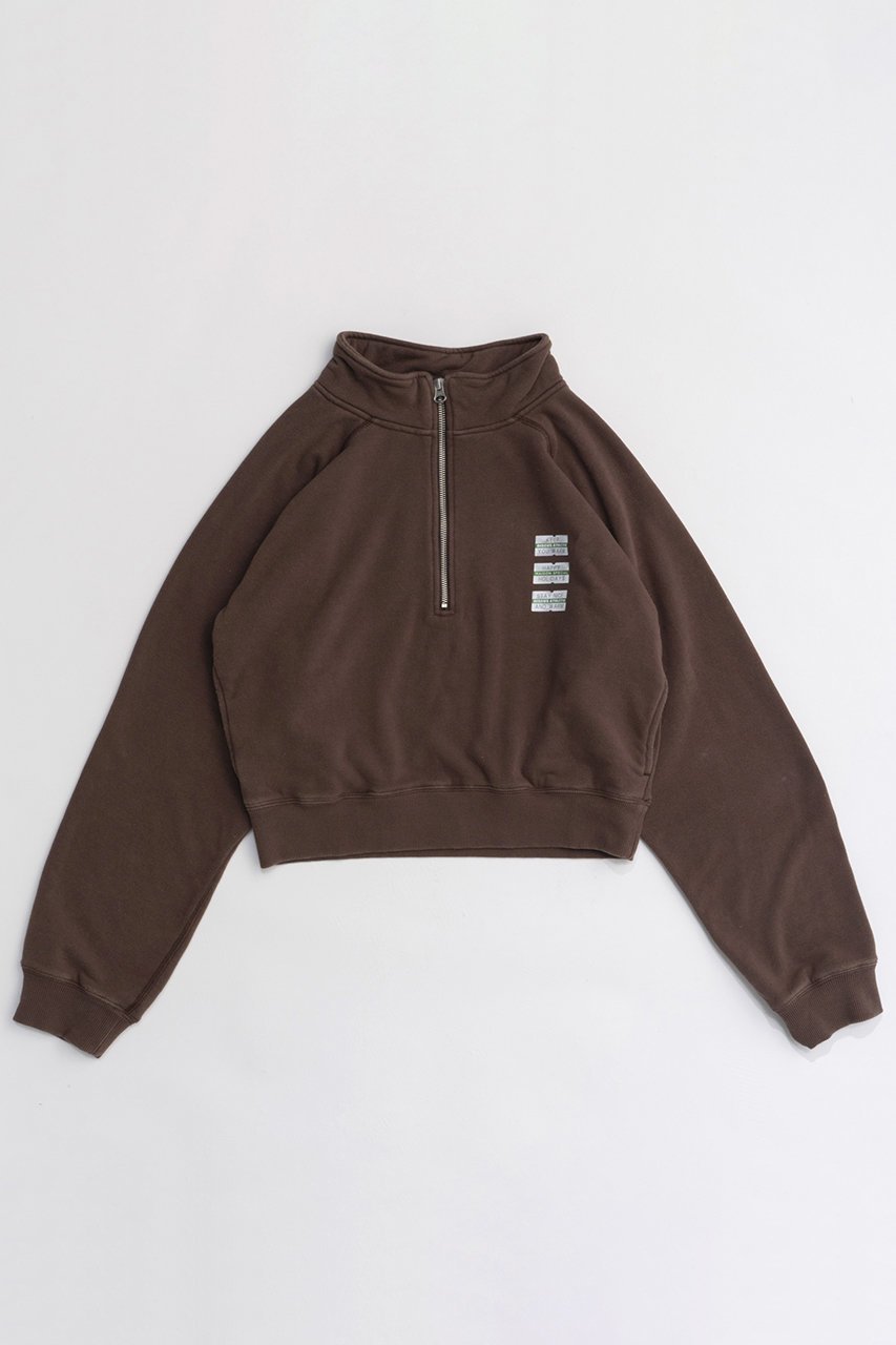 【メゾンスペシャル/MAISON SPECIAL】のDISCUS Collaboration Half Zip Sweatshirt/DISCUSコラボハーフジップスウェット インテリア・キッズ・メンズ・レディースファッション・服の通販 founy(ファニー) 　ファッション　Fashion　レディースファッション　WOMEN　トップス・カットソー　Tops/Tshirt　シャツ/ブラウス　Shirts/Blouses　パーカ　Sweats　ロング / Tシャツ　T-Shirts　スウェット　Sweat　カットソー　Cut and Sewn　アメリカン　American　ヴィンテージ　Vintage　キャップ　Cap　グラフィック　Graphic　ジャケット　Jacket　スポーツ　Sports　セットアップ　Set Up　タイトスカート　Tight Skirt　おすすめ　Recommend　BRN(ブラウン)|ID: prp329100004050714 ipo3291000000027192277