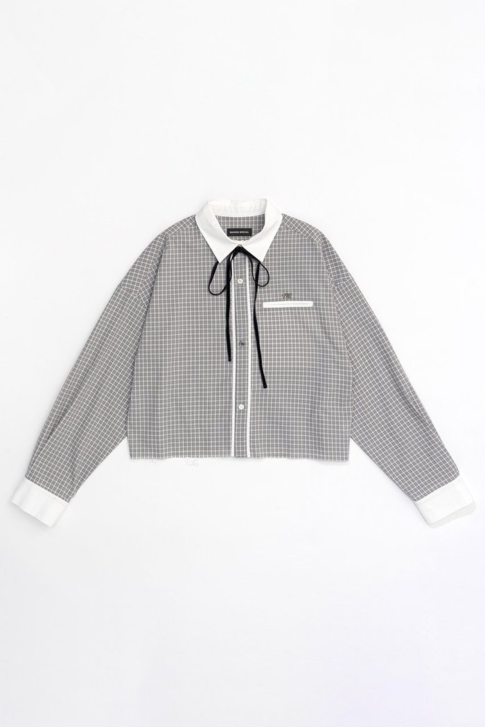 【メゾンスペシャル/MAISON SPECIAL】のRibbon Short Length Cleric Shirt/クレリックリボンショートシャツ インテリア・キッズ・メンズ・レディースファッション・服の通販 founy(ファニー) https://founy.com/ ファッション Fashion レディースファッション WOMEN トップス・カットソー Tops/Tshirt シャツ/ブラウス Shirts/Blouses A/W・秋冬 Aw・Autumn/Winter・Fw・Fall-Winter ショート Short スリーブ Sleeve チェック Check トレンド Trend バランス Balance リボン Ribbon ロング Long |ID: prp329100004050715 ipo3291000000027192278