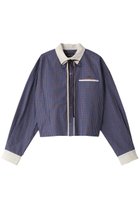 【メゾンスペシャル/MAISON SPECIAL】のRibbon Short Length Cleric Shirt/クレリックリボンショートシャツ BLU(ブルー)|ID: prp329100004050715 ipo3291000000036400194