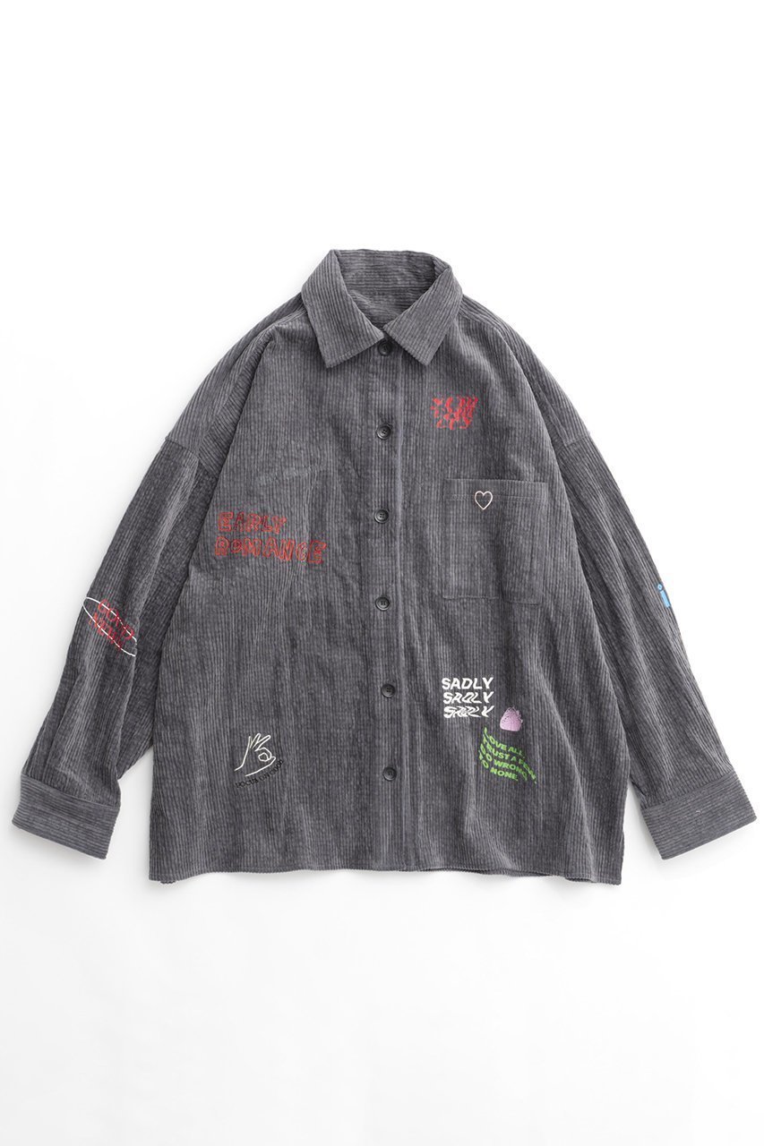 【メゾンスペシャル/MAISON SPECIAL】のCorduroy Early Romance Graphic Shirt/コーデュロイアーリーロマンスグラフィックシャツ 人気、トレンドファッション・服の通販 founy(ファニー) 　ファッション　Fashion　レディースファッション　WOMEN　トップス・カットソー　Tops/Tshirt　シャツ/ブラウス　Shirts/Blouses　スリーブ　Sleeve　ロング　Long　再入荷　Restock/Back In Stock/Re Arrival　 other-1|ID: prp329100004050716 ipo3291000000027192282