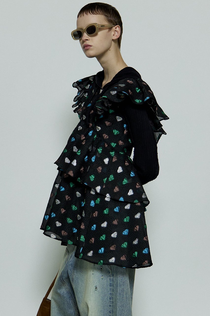 【メゾンスペシャル/MAISON SPECIAL】のHeart Jacquard Tunic/ハートジャガードチュニック 人気、トレンドファッション・服の通販 founy(ファニー) 　ファッション　Fashion　レディースファッション　Fashion for Women　ワンピース　Dresses　チュニック　Tunic Tops & Dresses　ジャカード／ジャガード　Jacquard, Woven Pattern　セットアップ　Set-Up, Coordinated Outfit　ダウン　Down, Puffer　チュニック　Tunic, Long Top　デニム　Denim, Jeans Material　ワイド　Wide, Wide Fit　おすすめ　Recommended / Our Picks　エレガント 上品　Elegant　other-8|ID: prp329100004050718 ipo3291000000032893375