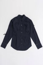 【メゾンスペシャル/MAISON SPECIAL】のMany Ribbon Narrow Shirt/メニーリボンナローシャツ 人気、トレンドファッション・服の通販 founy(ファニー) ファッション Fashion レディースファッション Fashion for Women トップス・カットソー Cut & Sew Tops シャツ・ブラウス・オフィスカジュアル Elegant Blouses & Button-Ups カフス Cuff Design シアー Sheer, See-Through ストライプ Stripe, Striped Pattern スリーブ Sleeve, Long Sleeve / Short Sleeve デニム Denim, Jeans Material トレンド Trend, Trending Now メランジ Melange, Mixed Yarn リボン Ribbon, Bow ロング Long, Long-Length おすすめ Recommended / Our Picks エレガント 上品 Elegant thumbnail NVY(ネイビー)|ID: prp329100004050719 ipo3291000000036841900
