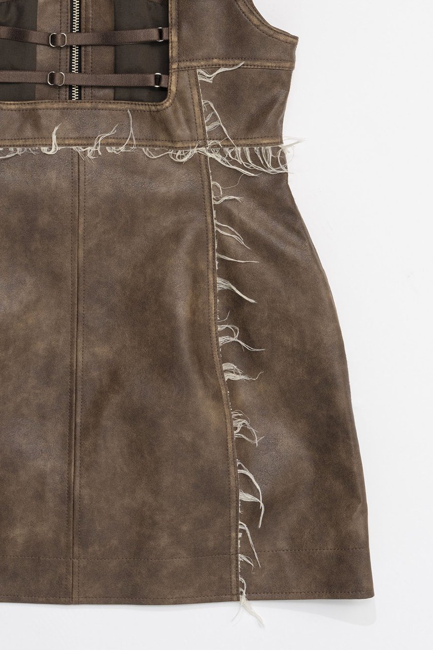 【メゾンスペシャル/MAISON SPECIAL】のVegan Leather Front Zip Tops/ヴィーガンレザーフロントジップトップス 人気、トレンドファッション・服の通販 founy(ファニー) 　ファッション　Fashion　レディースファッション　Fashion for Women　トップス・カットソー　Cut & Sew Tops　シャツ・ブラウス・オフィスカジュアル　Elegant Blouses & Button-Ups　ウォッシュ　Washed Finish　ヴィンテージ　Vintage Style　コルセット　Corset, Bustier　スリーブ　Sleeve, Long Sleeve / Short Sleeve　セットアップ　Set-Up, Coordinated Outfit　パイソン　Python, Snakeskin Pattern　ロング　Long, Long-Length　other-6|ID: prp329100004050720 ipo3291000000032901611