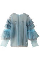 【メゾンスペシャル/MAISON SPECIAL】のTulle Ruffle Sleeves Tops/チュールラッフルスリーブトップス BLU(ブルー)|ID: prp329100004050723 ipo3291000000036400204