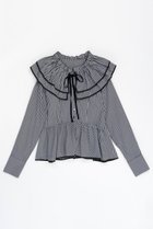 【メゾンスペシャル/MAISON SPECIAL】のEdge Trim Ruffle Shirt/エッジトリムフリルシャツ BLK(ブラック)|ID:prp329100004050724