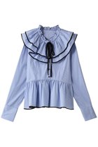 【メゾンスペシャル/MAISON SPECIAL】のEdge Trim Ruffle Shirt/エッジトリムフリルシャツ BLU(ブルー)|ID: prp329100004050724 ipo3291000000036400058