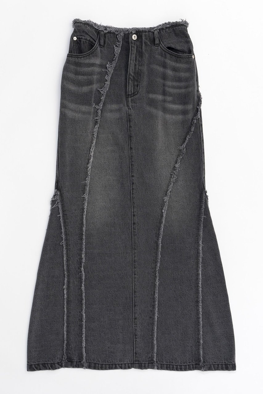 【メゾンスペシャル/MAISON SPECIAL】のCellulose Denim Maxi Skirt/セルロースデニムマキシスカート インテリア・キッズ・メンズ・レディースファッション・服の通販 founy(ファニー) 　ファッション　Fashion　レディースファッション　Fashion for Women　スカート　Skirts　ロングスカート　Long Skirts / Maxi & Midi Skirts　おすすめ　Recommended / Our Picks　デニム　Denim, Jeans Material　トレンド　Trend, Trending Now　ドレープ　Drape, Draping Fabric　マーメイド　Mermaid, Fishtail Silhouette　ロング　Long, Long-Length　BLK(ブラック)|ID: prp329100004050732 ipo3291000000032847839