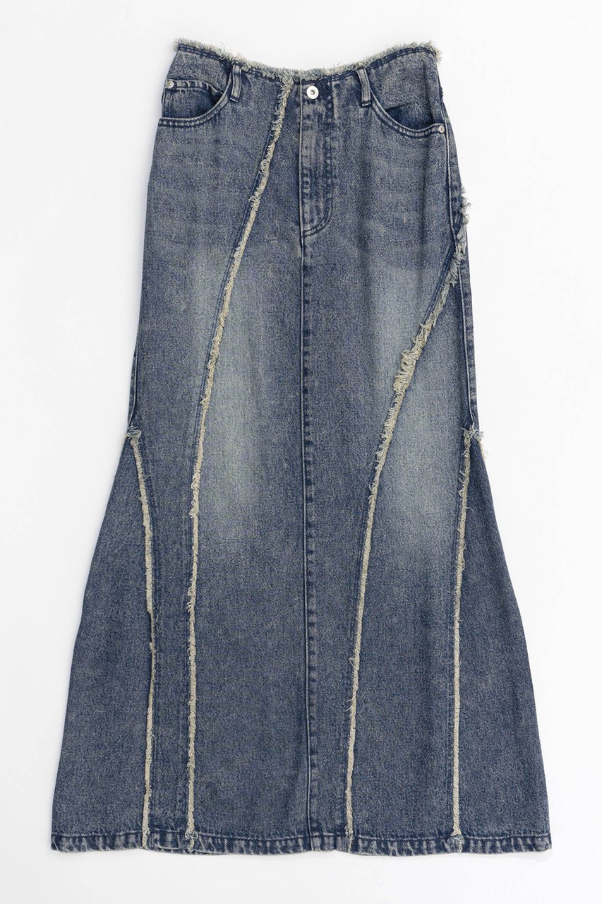 【メゾンスペシャル/MAISON SPECIAL】のCellulose Denim Maxi Skirt/セルロースデニムマキシスカート インテリア・キッズ・メンズ・レディースファッション・服の通販 founy(ファニー) 　ファッション　Fashion　レディースファッション　Fashion for Women　スカート　Skirts　ロングスカート　Long Skirts / Maxi & Midi Skirts　おすすめ　Recommended / Our Picks　デニム　Denim, Jeans Material　トレンド　Trend, Trending Now　ドレープ　Drape, Draping Fabric　マーメイド　Mermaid, Fishtail Silhouette　ロング　Long, Long-Length　BLU(ブルー)|ID: prp329100004050732 ipo3291000000032847844