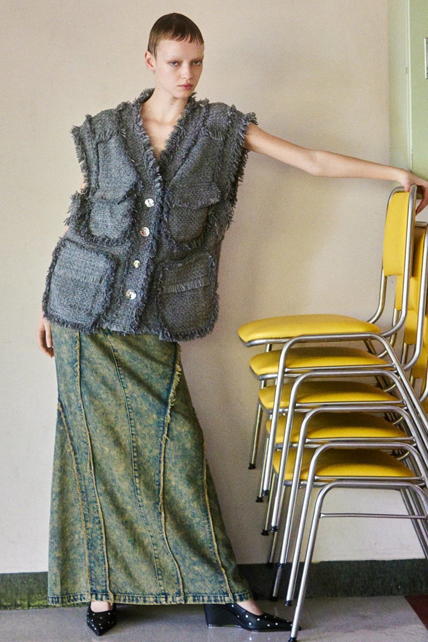 【メゾンスペシャル/MAISON SPECIAL】のCellulose Denim Maxi Skirt/セルロースデニムマキシスカート 人気、トレンドファッション・服の通販 founy(ファニー) 　ファッション　Fashion　レディースファッション　Fashion for Women　スカート　Skirts　ロングスカート　Long Skirts / Maxi & Midi Skirts　おすすめ　Recommended / Our Picks　デニム　Denim, Jeans Material　トレンド　Trend, Trending Now　ドレープ　Drape, Draping Fabric　マーメイド　Mermaid, Fishtail Silhouette　ロング　Long, Long-Length　other-7|ID: prp329100004050732 ipo3291000000032847899