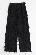 【メゾンスペシャル/MAISON SPECIAL】のCut Fringe Jacquard Pants/カットフリンジジャガードパンツ 人気、トレンドファッション・服の通販 founy(ファニー) ファッション Fashion レディースファッション WOMEN パンツ Pants シンプル Simple ストレート Straight セットアップ Set Up thumbnail BLK(ブラック)|ID: prp329100004050733 ipo3291000000027192345