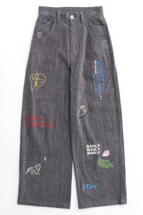 【メゾンスペシャル/MAISON SPECIAL】のCorduroy Early Romance Graphic Pants/コーデュロイアーリーロマンスグラフィックパンツ 人気、トレンドファッション・服の通販 founy(ファニー) ファッション Fashion レディースファッション WOMEN パンツ Pants |ID:prp329100004050737