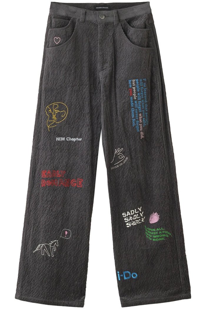【メゾンスペシャル/MAISON SPECIAL】のCorduroy Early Romance Graphic Pants/コーデュロイアーリーロマンスグラフィックパンツ インテリア・キッズ・メンズ・レディースファッション・服の通販 founy(ファニー) https://founy.com/ ファッション Fashion レディースファッション Fashion for Women パンツ Pants & Trousers グラフィック Graphic, Graphic Design コーデュロイ Corduroy, Cord Fabric ストレート Straight, Straight Cut セットアップ Set-Up, Coordinated Outfit ワイド Wide, Wide Fit A/W・秋冬 Autumn/Winter |ID: prp329100004050737 ipo3291000000035056041