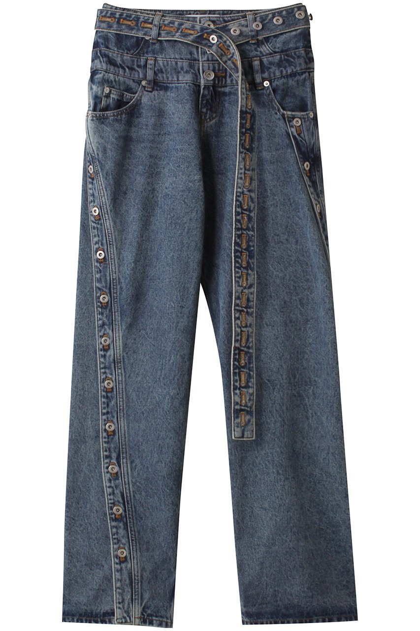 【メゾンスペシャル/MAISON SPECIAL】のDouble Waist Twisted Denim/ダブルウエストツイストデニム インテリア・キッズ・メンズ・レディースファッション・服の通販 founy(ファニー) 　ファッション　Fashion　レディースファッション　Fashion for Women　パンツ　Pants & Trousers　デニムパンツ・ジーンズ・美脚デニム　Denim Jeans & Pants　コンパクト　Compact, Small Size　デニム　Denim, Jeans Material　フレア　Flare, Flared　BLU(ブルー)|ID: prp329100004050739 ipo3291000000035810952