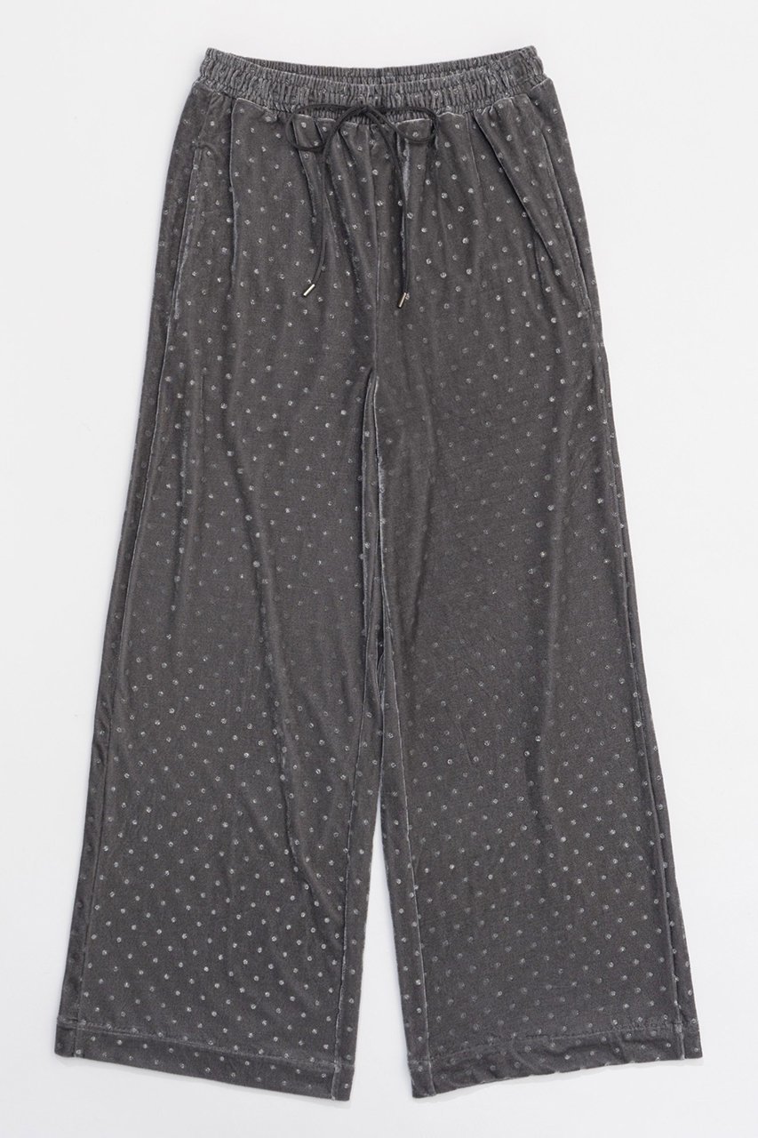 【メゾンスペシャル/MAISON SPECIAL】のGlitter Dots Velor Pants/キラキラドットベロアパンツ 人気、トレンドファッション・服の通販 founy(ファニー) 　ファッション　Fashion　レディースファッション　WOMEN　パンツ　Pants　ストレッチ　Stretch　ドット　Dot　ドレープ　Drape　プリント　Print　ベロア　Velor　エレガント 上品　Elegant　 other-1|ID: prp329100004050740 ipo3291000000027192369