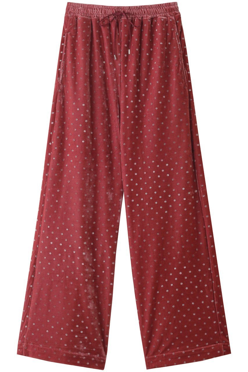 【メゾンスペシャル/MAISON SPECIAL】のGlitter Dots Velor Pants/キラキラドットベロアパンツ インテリア・キッズ・メンズ・レディースファッション・服の通販 founy(ファニー) ファッション Fashion レディースファッション Fashion for Women パンツ Pants & Trousers ストレッチ Stretch, Stretchy Fabric ドット Polka Dot, Dot Pattern ドレープ Drape, Draping Fabric プリント Print, Printed Pattern ベロア Velour, Soft Velvet エレガント 上品 Elegant PNK(ピンク)|ID: prp329100004050740 ipo3291000000035055740