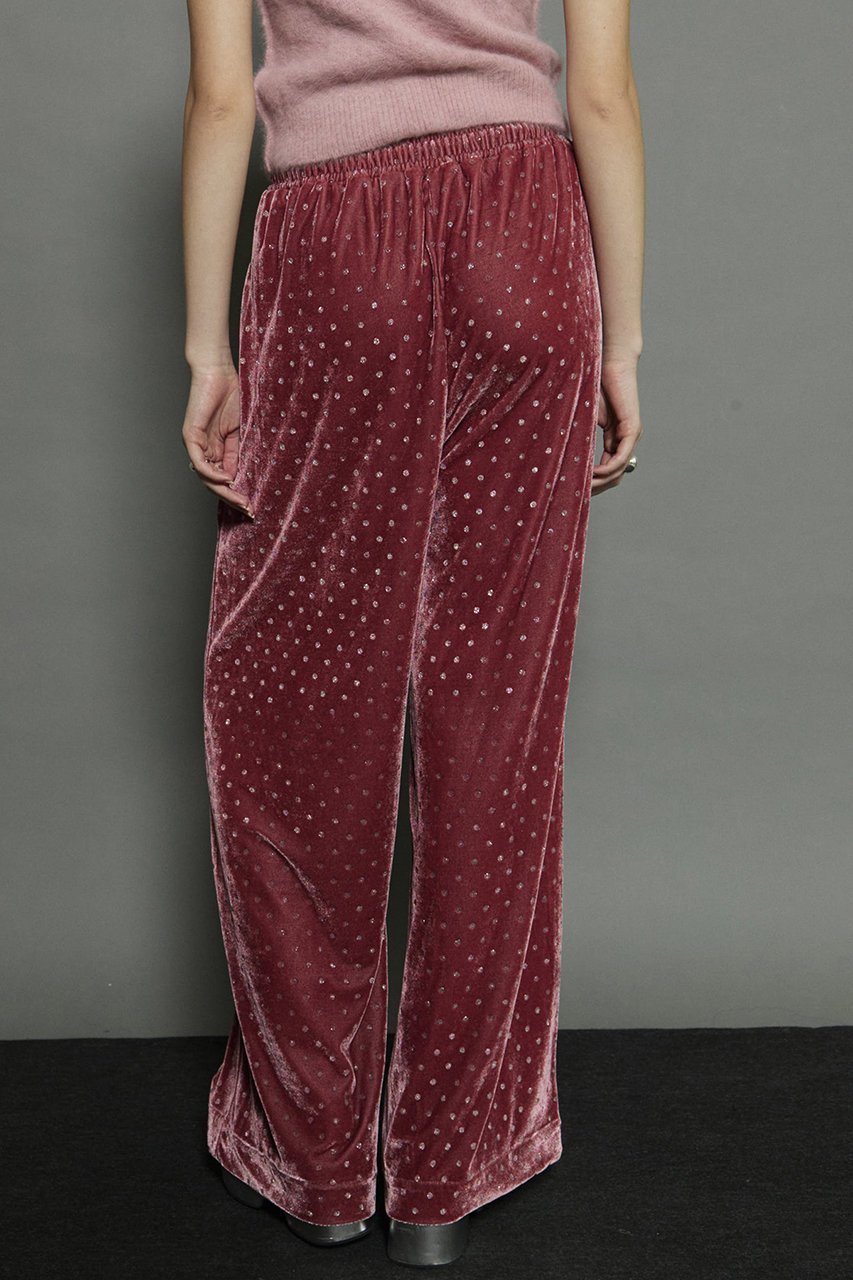【メゾンスペシャル/MAISON SPECIAL】のGlitter Dots Velor Pants/キラキラドットベロアパンツ 人気、トレンドファッション・服の通販 founy(ファニー) ファッション Fashion レディースファッション Fashion for Women パンツ Pants & Trousers ストレッチ Stretch, Stretchy Fabric ドット Polka Dot, Dot Pattern ドレープ Drape, Draping Fabric プリント Print, Printed Pattern ベロア Velour, Soft Velvet エレガント 上品 Elegant other-8|ID: prp329100004050740 ipo3291000000035055747