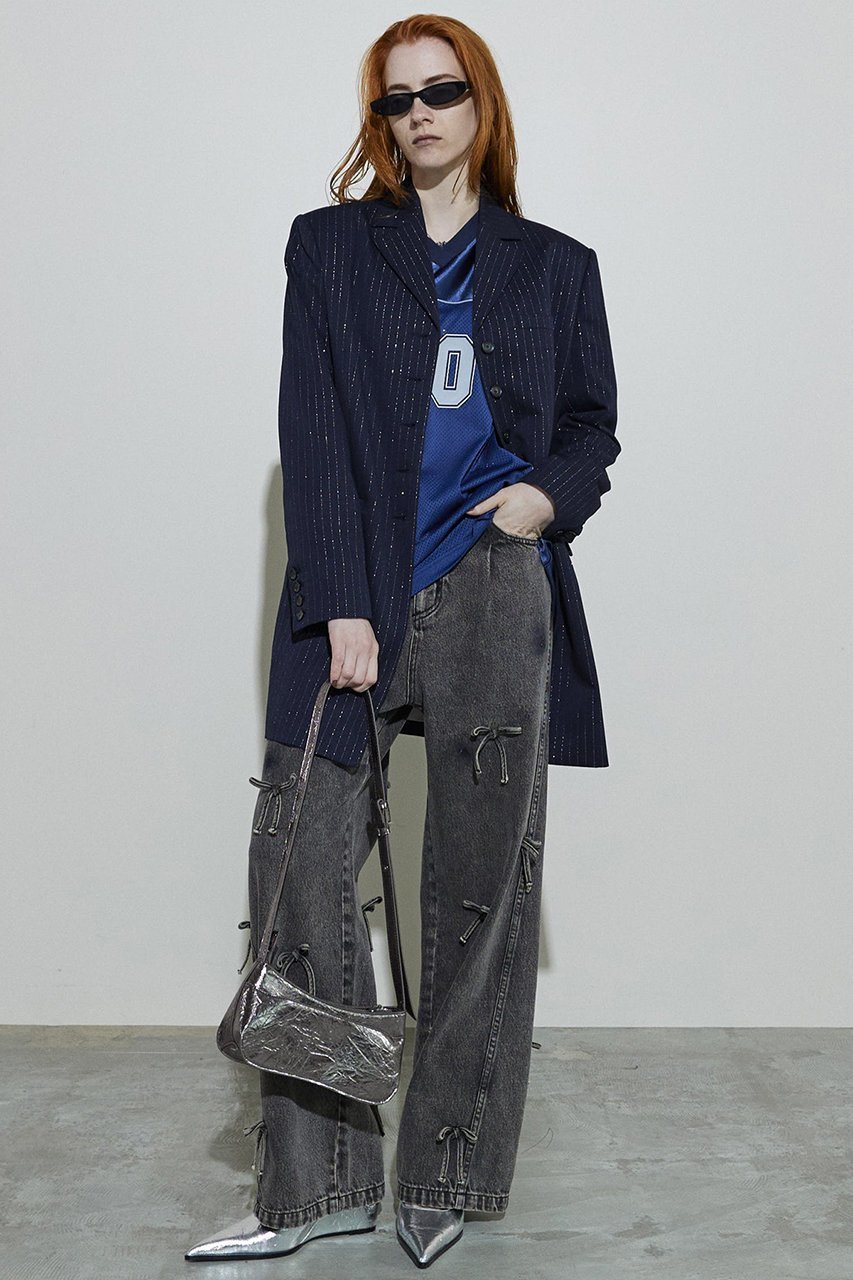 【メゾンスペシャル/MAISON SPECIAL】のRibbon Denim/リボンデニム 人気、トレンドファッション・服の通販 founy(ファニー) 　ファッション　Fashion　レディースファッション　Fashion for Women　パンツ　Pants & Trousers　シンプル　Simple, Minimal　ストレート　Straight, Straight Cut　デニム　Denim, Jeans Material　トレンド　Trend, Trending Now　ドット　Polka Dot, Dot Pattern　リボン　Ribbon, Bow　other-6|ID: prp329100004050742 ipo3291000000035595018