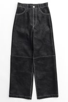 【メゾンスペシャル/MAISON SPECIAL】のVegan Leather Wide Straight Pants/ヴィーガンレザーワイドストレートパンツ BLK(ブラック)|ID:prp329100004050744