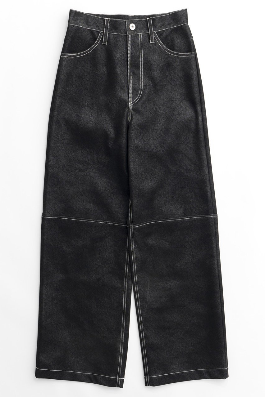 【メゾンスペシャル/MAISON SPECIAL】のVegan Leather Wide Straight Pants/ヴィーガンレザーワイドストレートパンツ インテリア・キッズ・メンズ・レディースファッション・服の通販 founy(ファニー) 　ファッション　Fashion　レディースファッション　WOMEN　パンツ　Pants　ストレート　Straight　ワイド　Wide　BLK(ブラック)|ID: prp329100004050744 ipo3291000000027192385