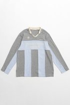 【メゾンスペシャル/MAISON SPECIAL】のFruttaring Heart Stripe Long Sleeve T-shirt/フルッタリングハートストライプロンTEE GRY(グレー)|ID:prp329100004050745