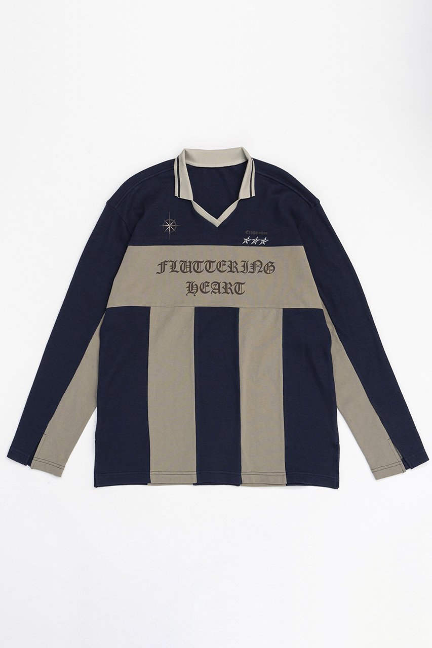 【メゾンスペシャル/MAISON SPECIAL】のFruttaring Heart Stripe Long Sleeve T-shirt/フルッタリングハートストライプロンTEE インテリア・キッズ・メンズ・レディースファッション・服の通販 founy(ファニー) 　ファッション　Fashion　レディースファッション　WOMEN　トップス・カットソー　Tops/Tshirt　シャツ/ブラウス　Shirts/Blouses　ロング / Tシャツ　T-Shirts　カットソー　Cut and Sewn　クラシカル　Classical　グラフィック　Graphic　スリーブ　Sleeve　ミックス　Mix　ロング　Long　鹿の子　Pique　NVY(ネイビー)|ID: prp329100004050745 ipo3291000000027192390