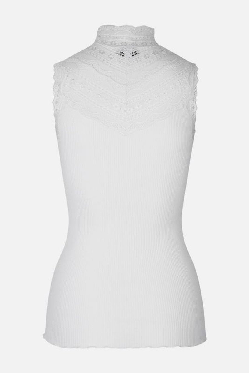 【ロサムンド/ROSEMUNDE】のレースモックネックトップス ノースリーブ シルクコットン 人気、トレンドファッション・服の通販 founy(ファニー) 　ファッション　Fashion　レディースファッション　Fashion for Women　トップス・カットソー　Cut & Sew Tops　キャミソール&ノースリーブ　Camisoles & Sleeveless Tops　シャツ・ブラウス・オフィスカジュアル　Elegant Blouses & Button-Ups　ロングTシャツ・Tシャツ　Longline T-Shirts & Tees　カットソー・ベーシックTシャツ　Cut-and-Sewn Tops / Stretch Tees & Basics　キャミソール　Camisole, Spaghetti Strap Top　シルク　Silk, 100% Silk　タンク　Tank Top, Sleeveless Top　ノースリーブ　Sleeveless, No-Sleeve　フィット　Fit, Slim Fit　フェミニン　Feminine, Girly　ホールガーメント　WholeGarment, Seamless Knit　ラグジュアリー　Luxury, Elegant　レース　Lace, Lace Fabric　冬　Winter / This Winter　夏　Summer　other-2|ID: prp329100004051164 ipo3291000000032789938