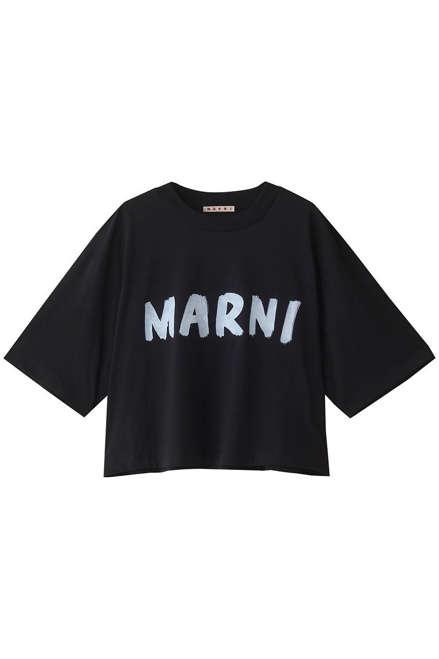 【マルニ/MARNI】のペイントロゴTシャツ 人気、トレンドファッション・服の通販 founy(ファニー) 　ファッション　Fashion　レディースファッション　WOMEN　トップス・カットソー　Tops/Tshirt　シャツ/ブラウス　Shirts/Blouses　ロング / Tシャツ　T-Shirts　カットソー　Cut and Sewn　ショート　Short　スリーブ　Sleeve　トレンド　Trend　バランス　Balance　フレア　Flare　 other-1|ID: prp329100004051172 ipo3291000000027209590