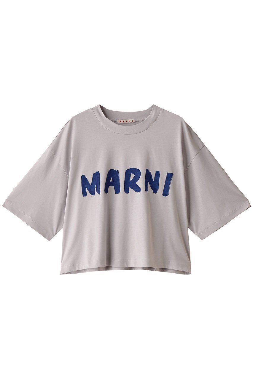 【マルニ/MARNI】のペイントロゴTシャツ インテリア・キッズ・メンズ・レディースファッション・服の通販 founy(ファニー) 　ファッション　Fashion　レディースファッション　WOMEN　トップス・カットソー　Tops/Tshirt　シャツ/ブラウス　Shirts/Blouses　ロング / Tシャツ　T-Shirts　カットソー　Cut and Sewn　ショート　Short　スリーブ　Sleeve　トレンド　Trend　バランス　Balance　フレア　Flare　ナトリウム|ID: prp329100004051172 ipo3291000000027209592