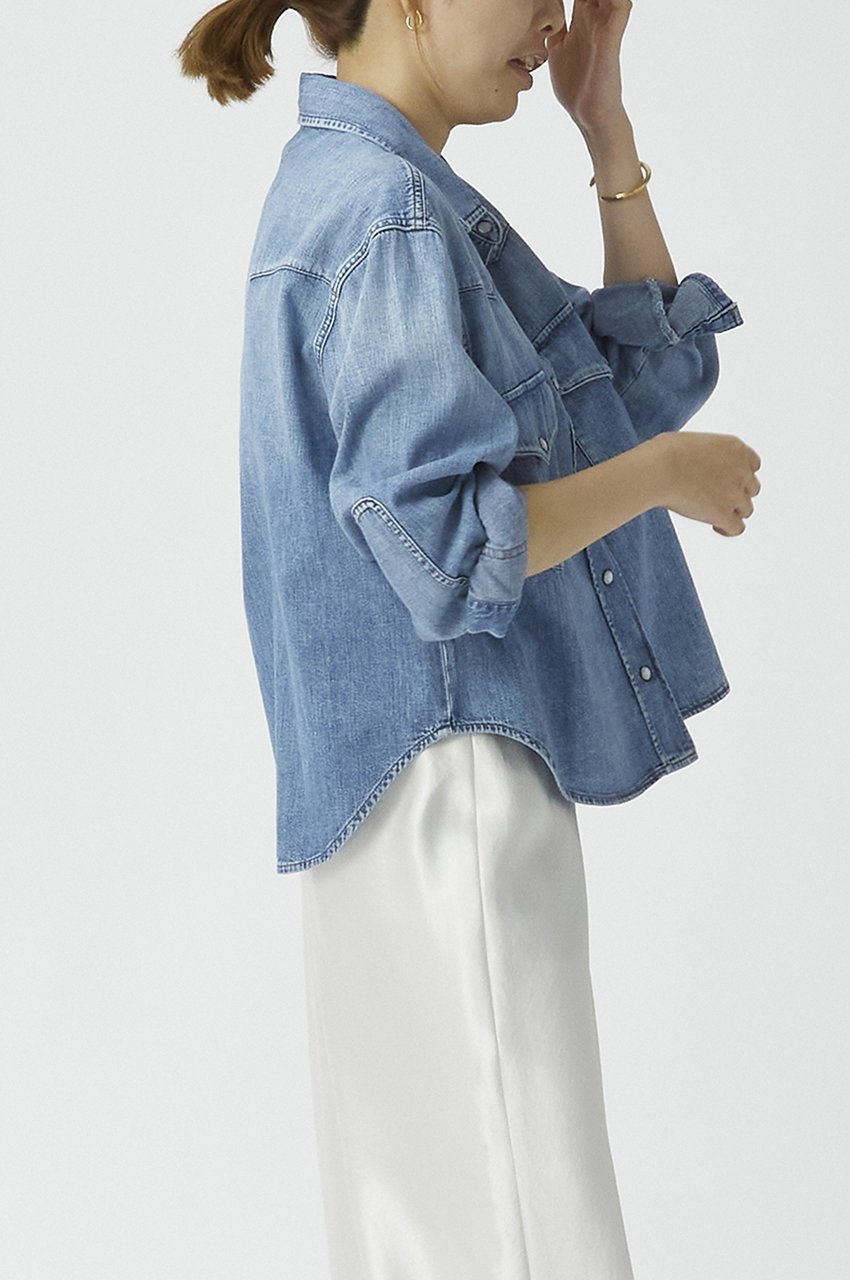 【プルミエ アロンディスモン/1er Arrondissement】の【CITIZENS OF HUMANITY】デニム 人気、トレンドファッション・服の通販 founy(ファニー) 　ファッション　Fashion　レディースファッション　WOMEN　トップス・カットソー　Tops/Tshirt　シャツ/ブラウス　Shirts/Blouses　ウエスタン　Western　スリーブ　Sleeve　デニム　Denim　ハイネック　High Neck　ロング　Long　other-6|ID: prp329100004051180 ipo3291000000031427445