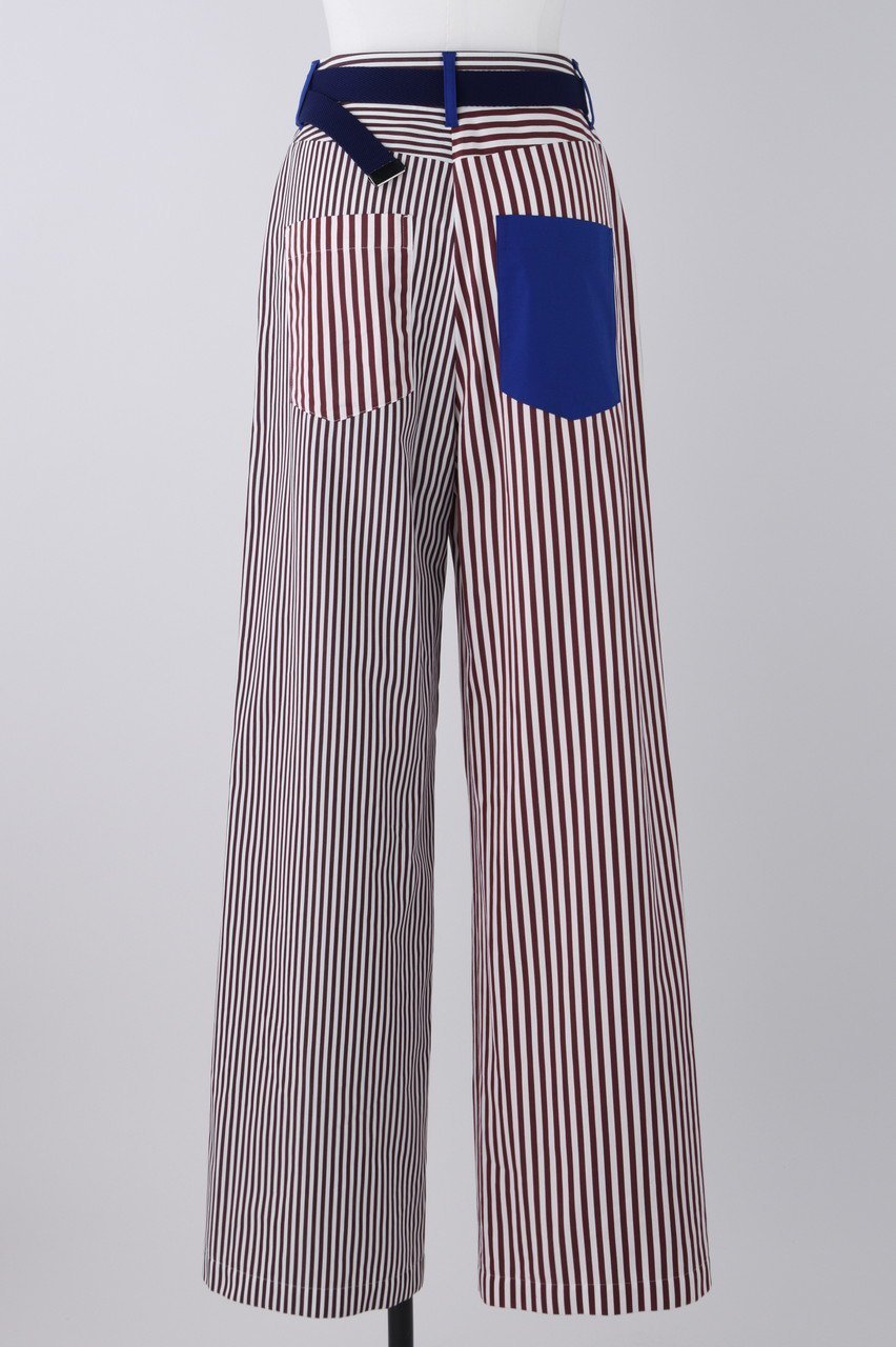 【ナゴンスタンス/nagonstans】のStripe ベルトワイド PT/パンツ 人気、トレンドファッション・服の通販 founy(ファニー) 　ファッション　Fashion　レディースファッション　Fashion for Women　パンツ　Pants & Trousers　ベルト&ウエストマーク　Belts & Waist Accessories　ストライプ　Stripe, Striped Pattern　ミックス　Mix, Mixed Style　ワイド　Wide, Wide Fit　other-3|ID: prp329100004051894 ipo3291000000032818244