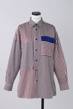 【ナゴンスタンス/nagonstans】のStripe MIX SH/シャツ 人気、トレンドファッション・服の通販 founy(ファニー) ファッション Fashion レディースファッション WOMEN トップス・カットソー Tops/Tshirt シャツ/ブラウス Shirts/Blouses アシンメトリー Asymmetry ショート Short スリーブ Sleeve ミックス Mix |ID:prp329100004051895